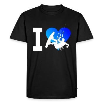 Kitesurf Men Women Kite Kite Kitesurfing - Men's Premium Organic T-Shirt - black - Front - Nico (187cm)