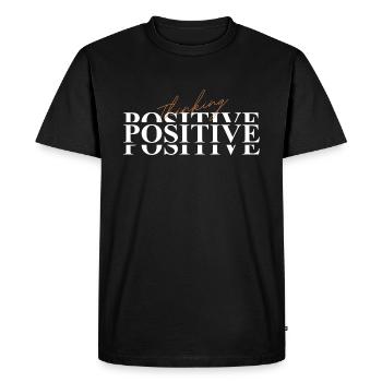 Pensée positive - T-shirt Premium bio Homme - noir - Devant - Nico (187cm)