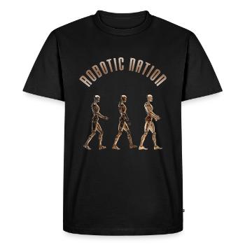 Nation robotique 5 - T-shirt Premium bio Homme - noir - Devant - Nico (187cm)