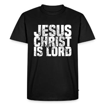 Jesus Christ Is Lord - Männer Premium Bio T-Shirt - Schwarz - Vorne - Nico (187cm)