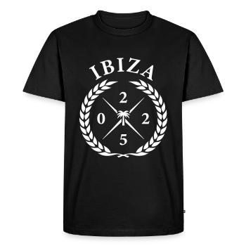 Ibiza 2025 - Men's Premium Organic T-Shirt - black - Front - Nico (187cm)