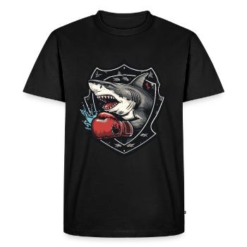 Boxer Requin MMA - T-shirt Premium bio Homme - noir - Devant - Nico (187cm)