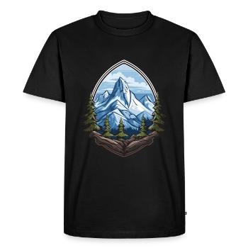 Mountains Mountaineering - Men's Premium Organic T-Shirt - black - Front - Nico (187cm)