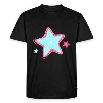 mer étoiles cadeau mer poissons animaux plage vacances - T-shirt Premium bio Homme - noir - Devant - Nico (187cm)