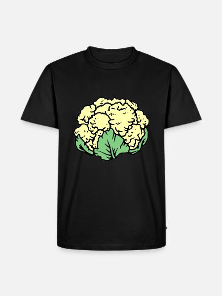 cauliflower - Men's Premium Organic T-Shirt - black