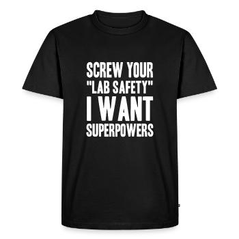 laboratoire - T-shirt Premium bio Homme - noir - Devant - Nico (187cm)