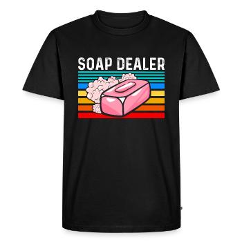 Savon Soap Dealer faire hobby - T-shirt Premium bio Homme - noir - Devant - Nico (187cm)