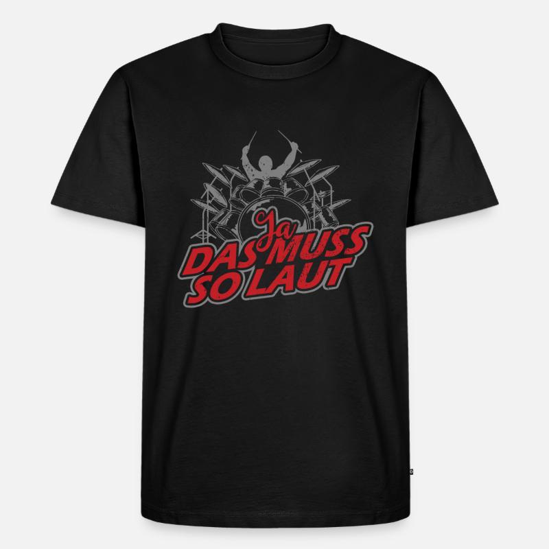 Drummer - Männer Premium Bio T-Shirt - Schwarz