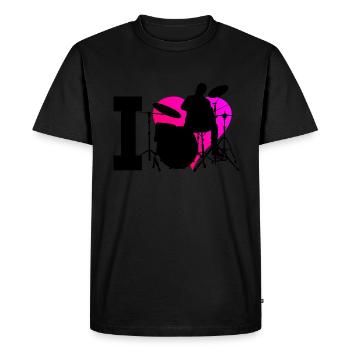 Men's Drummer Percussionist - Men's Premium Organic T-Shirt - black - Front - Nico (187cm)