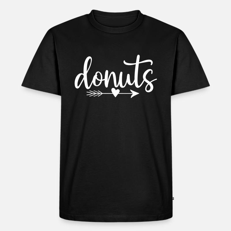 Donuts - Männer Premium Bio T-Shirt - Schwarz