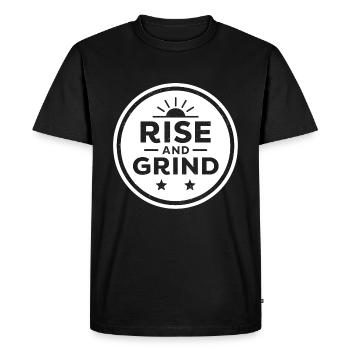 Rise and Grind Motif - T-shirt Premium bio Homme - noir - Devant - Nico (187cm)