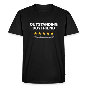 Outstanding Boyfriend - Men's Premium Organic T-Shirt - black - Front - Nico (187cm)