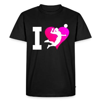Volley-ball Joueurs de volley-ball - T-shirt Premium bio Homme - noir - Devant - Nico (187cm)