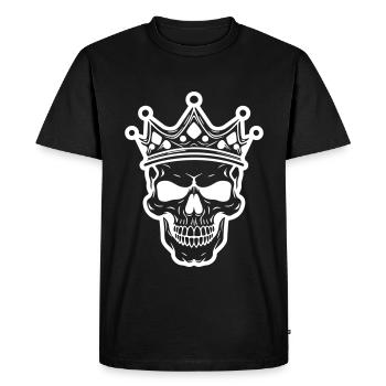 King Skeleton - Men's Premium Organic T-Shirt - black - Front - Nico (187cm)