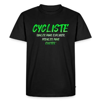 CYCLIST bike bikes pedal to exist - Men's Premium Organic T-Shirt - black - Front - Nico (187cm)