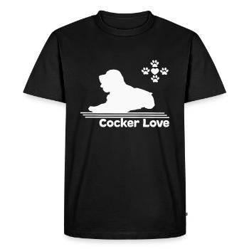 Cocker spaniel silhouette - Men's Premium Organic T-Shirt - black - Front - Nico (187cm)