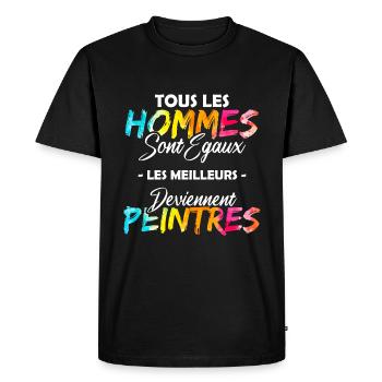Cadeau drôle peintre peinture peindre - T-shirt Premium bio Homme - noir - Devant - Nico (187cm)