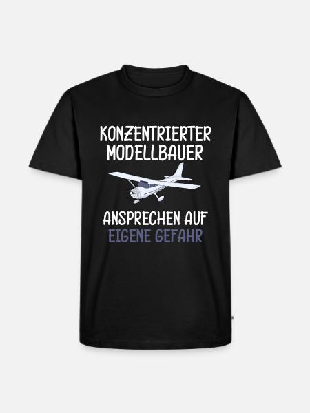 Modellflugzeug Hobby Spruch - Männer Premium Bio T-Shirt - Schwarz