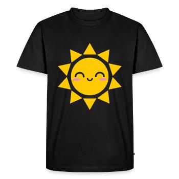 Sun Cute Kawaii - Men's Premium Organic T-Shirt - black - Front - Nico (187cm)