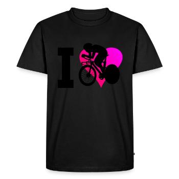 Vélo de route Vélo de route Femmes Hommes Vélo de route - T-shirt Premium bio Homme - noir - Devant - Nico (187cm)