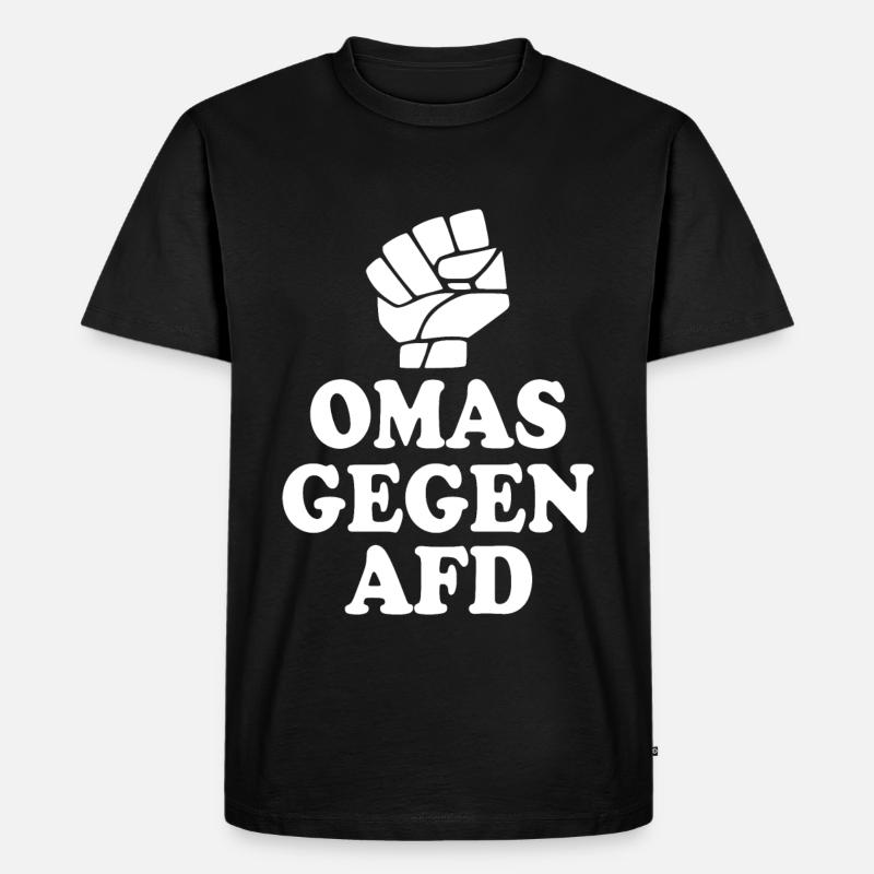 Omas gegen rechts - Männer Premium Bio T-Shirt - Schwarz