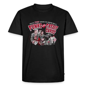 Punks with Credit Cards - Men's Premium Organic T-Shirt - black - Front - Nico (187cm)