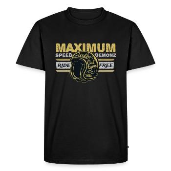Maximum Speed Motorbike - Men's Premium Organic T-Shirt - black - Front - Nico (187cm)