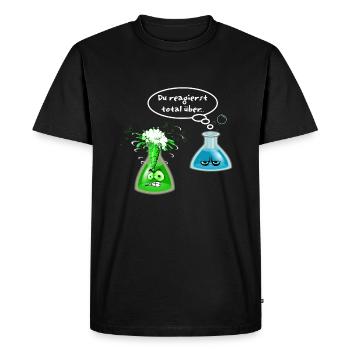Chemistry nerd gift eg birthday cartoon chemist - Men's Premium Organic T-Shirt - black - Front - Nico (187cm)