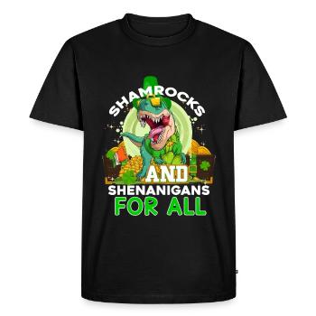 St Paddy’s St Patricksday St Patrick Day - T-shirt Premium bio Homme - noir - Devant - Nico (187cm)