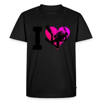 Tauchen Diver Scuba Diver Plongée sous-marine Taucher - T-shirt Premium bio Homme - noir - Devant - Nico (187cm)