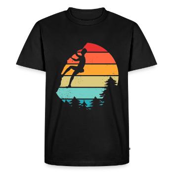 Vintage Climbing Trad Climbing - Men's Premium Organic T-Shirt - black - Front - Nico (187cm)