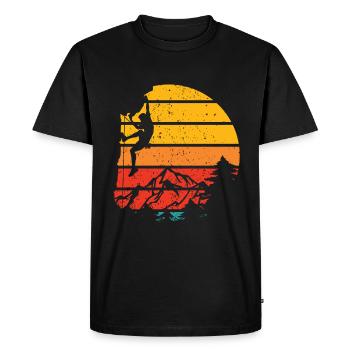 Vintage Indoor Rock Climbing - Men's Premium Organic T-Shirt - black - Front - Nico (187cm)