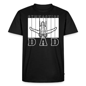 Gymnastique Père Cadeau Athlète Sportif - T-shirt Premium bio Homme - noir - Devant - Nico (187cm)