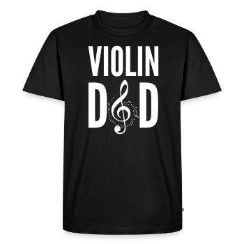 Violin Father Gift Violin Clef man Music - Men's Premium Organic T-Shirt - black - Front - Nico (187cm)