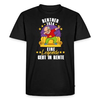 Rentner 2024 eine legende geht in rente Geschenk - Männer Premium Bio T-Shirt - Schwarz - Vorne - Nico (187cm)