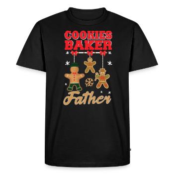 Cookies Baker Pater Cook Chef Citation de Noël - T-shirt Premium bio Homme - noir - Devant - Nico (187cm)