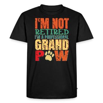 I am not more professional in retirement - Men's Premium Organic T-Shirt - black - Front - Nico (187cm)