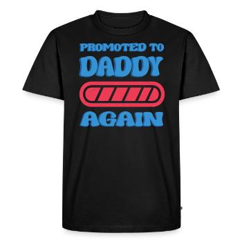 Promoted back to dad. Download Complete - Men's Premium Organic T-Shirt - black - Front - Nico (187cm)