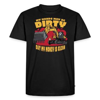My hands can be dirty - Men's Premium Organic T-Shirt - black - Front - Nico (187cm)