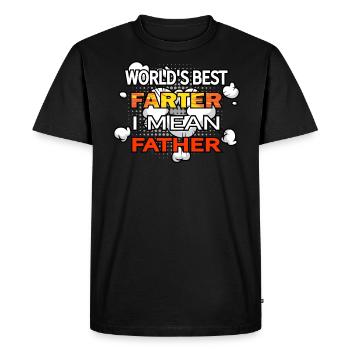 Le meilleur agriculteur du monde I Mon père Gift Man - T-shirt Premium bio Homme - noir - Devant - Nico (187cm)