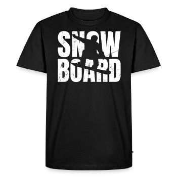Snowboard Trip Jump Hobby Snow Slope Mountain - Men's Premium Organic T-Shirt - black - Front - Nico (187cm)