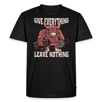 Donner tout ce que rien de formation bodybuilder - T-shirt Premium bio Homme - noir - Devant - Nico (187cm)