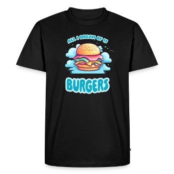 Dream of Burgers - T-shirt Premium bio Homme - noir - Devant - Nico (187cm)