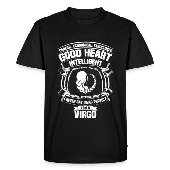 Signe du zodiaque Vierge Signe du zodiaque Anniversaire - T-shirt Premium bio Homme - noir - Devant - Nico (187cm)