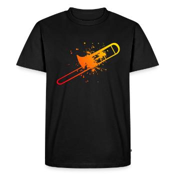 Dames Trombonistes Brass Band Tromboniste - T-shirt Premium bio Homme - noir - Devant - Nico (187cm)