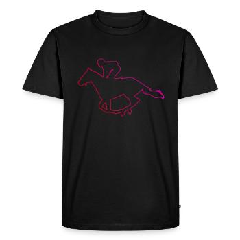 Horse Riding Dressage Riders Men - Men's Premium Organic T-Shirt - black - Front - Nico (187cm)