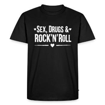Sexe, drogues et rock’n’roll - T-shirt Premium bio Homme - noir - Devant - Nico (187cm)