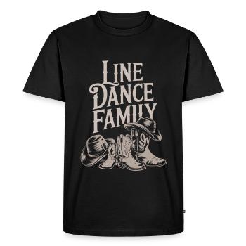 Danse en ligne Famille Papa Maman Enfants - T-shirt Premium bio Homme - noir - Devant - Nico (187cm)
