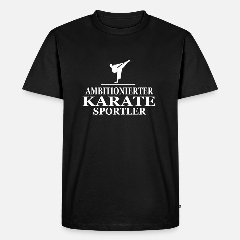 Karate, Karate Trainer - Männer Premium Bio T-Shirt - Schwarz