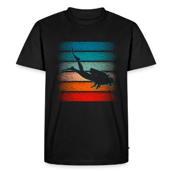 Plongée sous-marine Je travaille bien sous pression Plongeur Cadeau - T-shirt Premium bio Homme - noir - Devant - Nico (187cm)